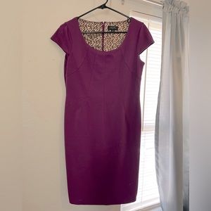 TAHARI | Purple/Leopard Arthur S. Levine Petite business dress - Size 10P